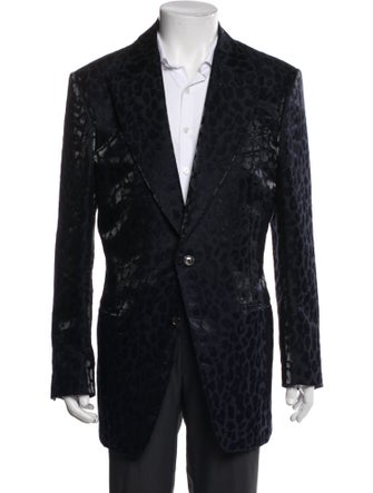 Tom Ford Wool Animal Print Blazer