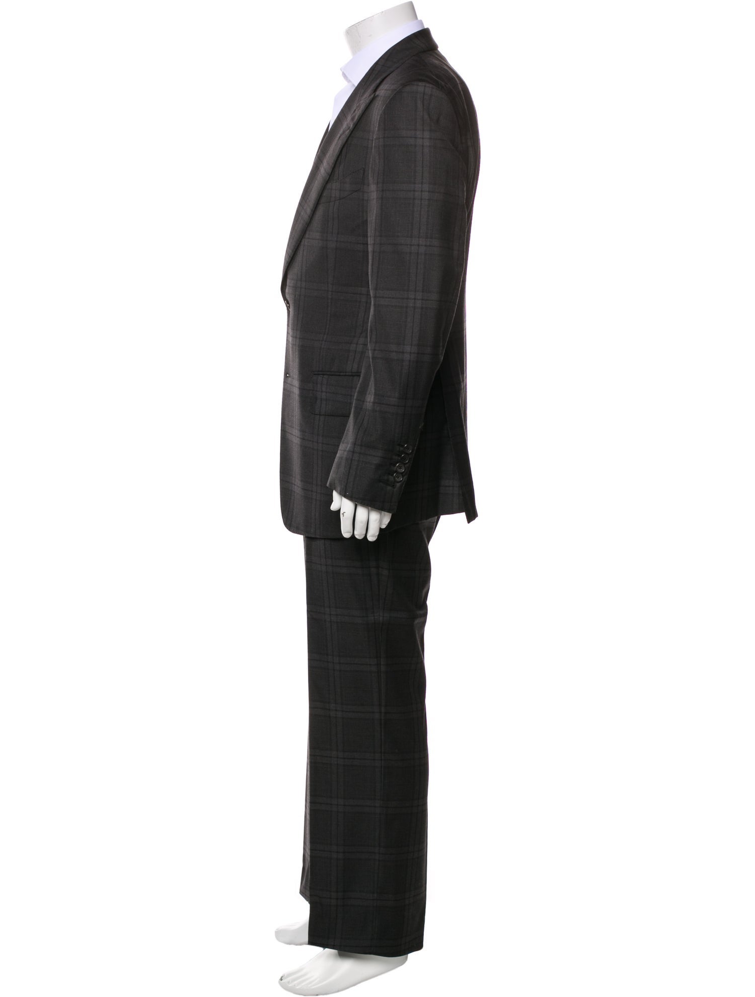 Tom Ford Wool Plaid Print Two-Piece Blazer