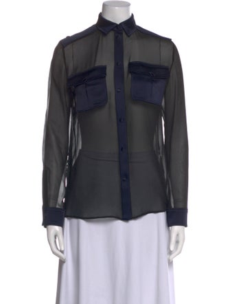 Tom Ford Long Sleeve Button-Up Top