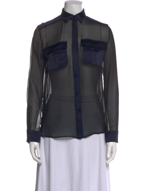 Tom Ford Long Sleeve Button-Up Top