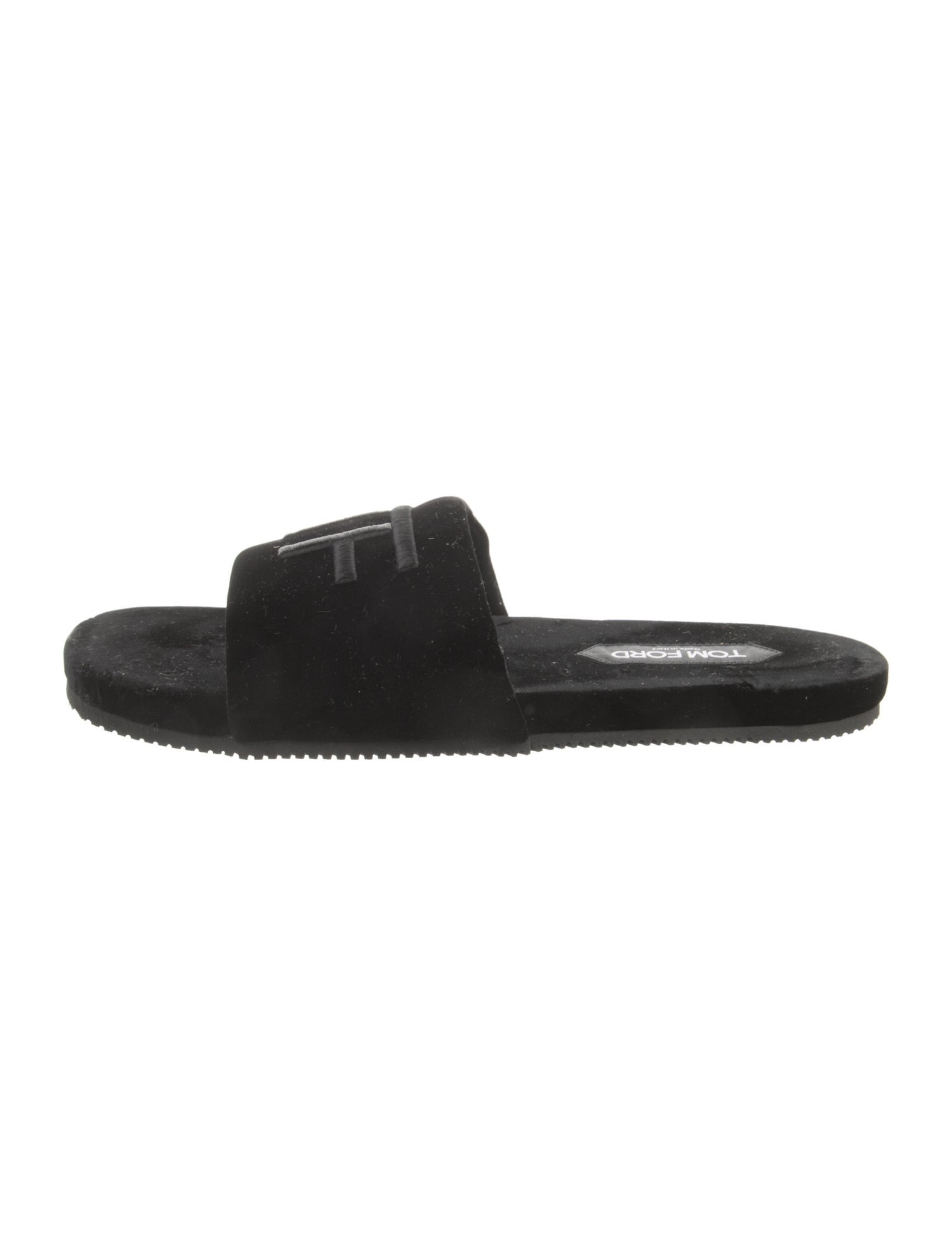 Tom Ford Velvet Embroidered Accent Slides