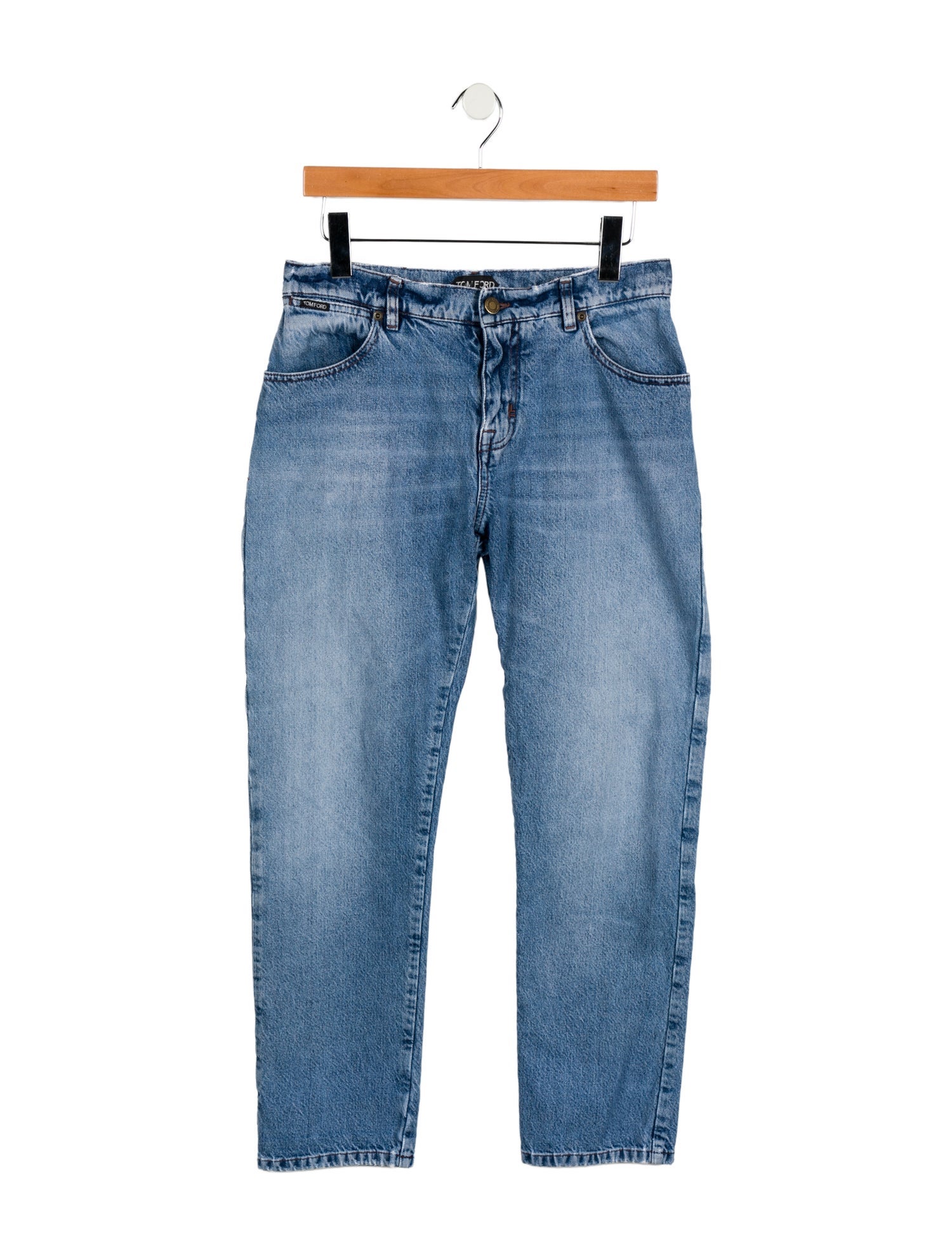 Tom Ford Mid-Rise Straight Leg Jeans