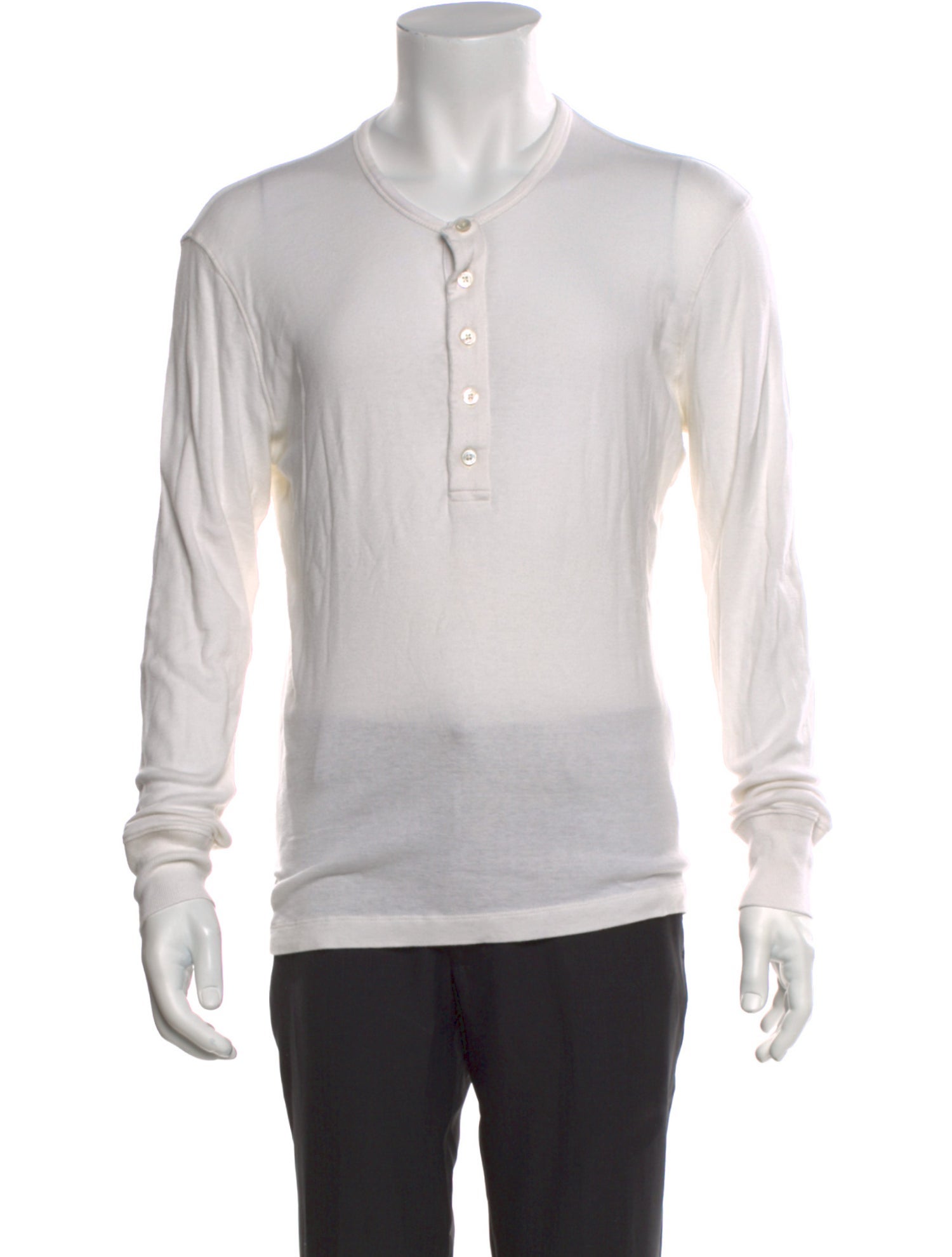 Tom Ford Crew Neck Long Sleeve Henley