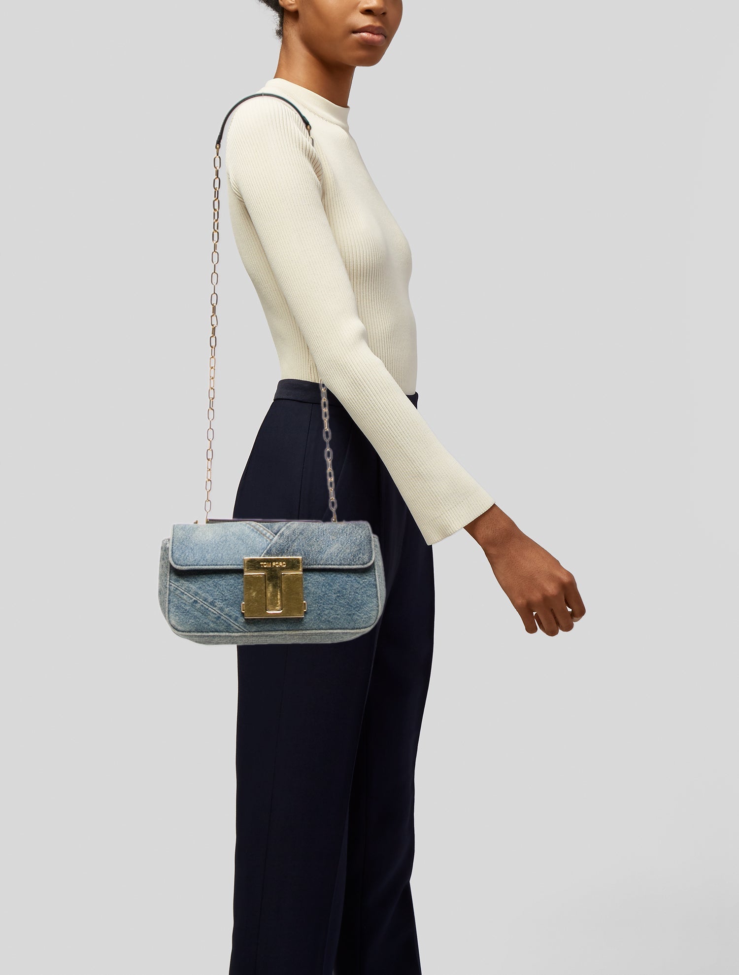 Tom Ford Denim Shoulder Bag
