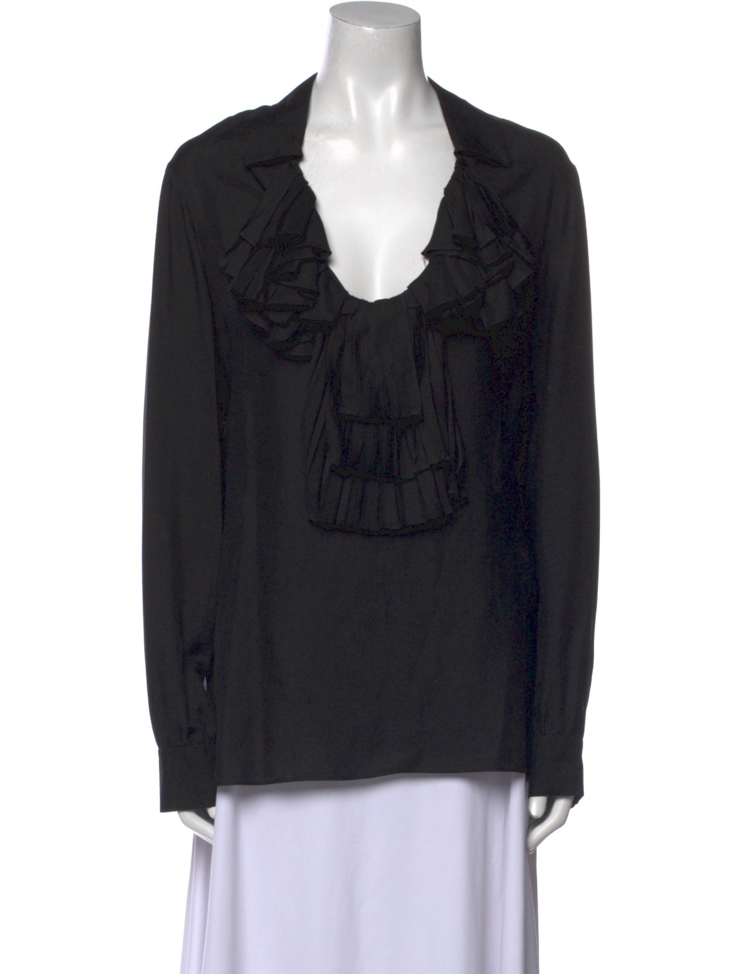 Tom Ford V-Neck Long Sleeve Blouse