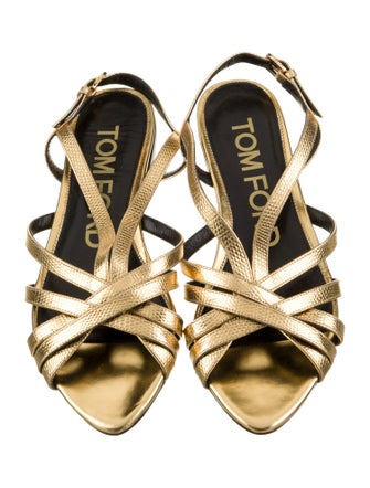 Tom Ford Leather Slingback Sandals