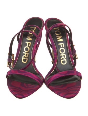 Tom Ford Satin Printed Sandals
