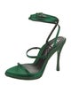 Tom Ford Satin Crystal Embellishments Slingback Sandals