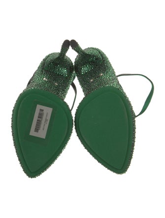 Tom Ford Satin Crystal Embellishments Slingback Sandals