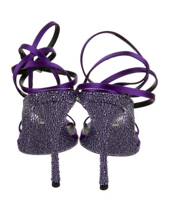 Tom Ford Satin Crystal Embellishments Sandals