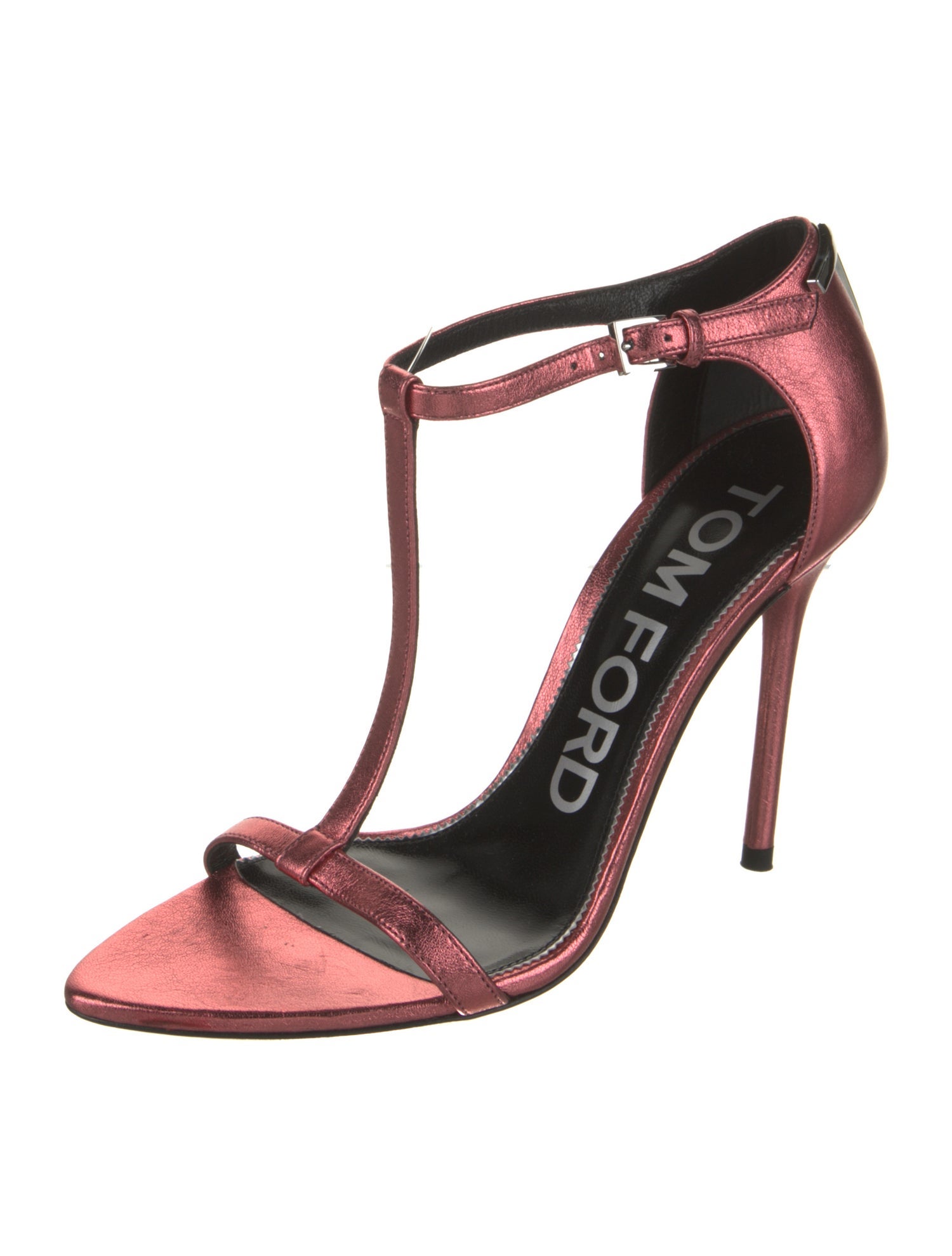 Tom Ford Leather T-Strap Sandals
