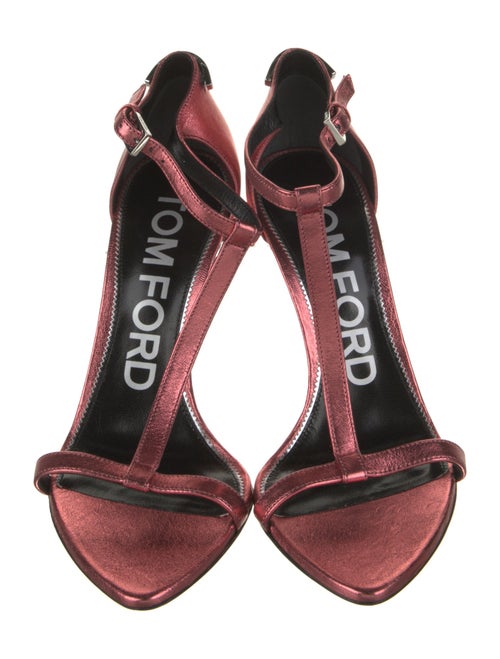 Tom Ford Leather T-Strap Sandals