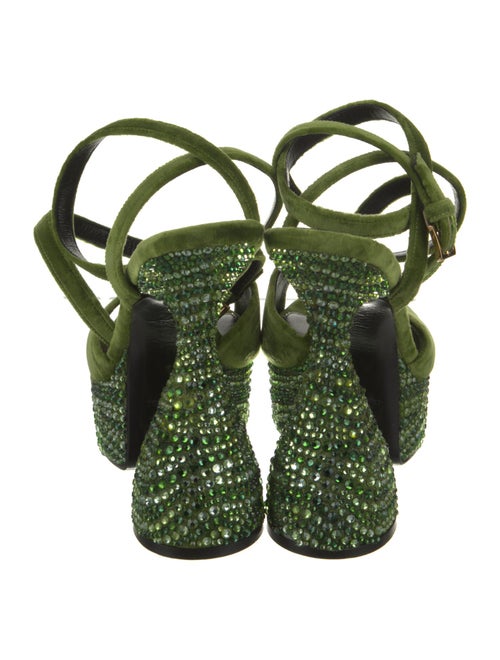 Tom Ford Velvet Crystal Embellishments Sandals