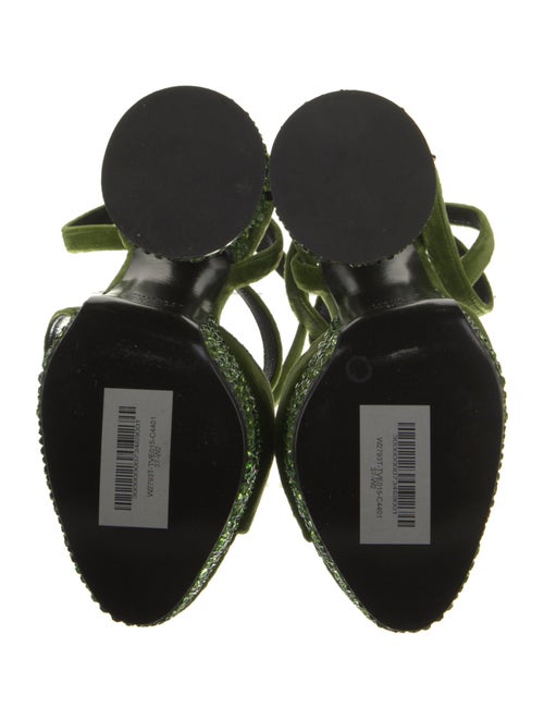 Tom Ford Velvet Crystal Embellishments Sandals