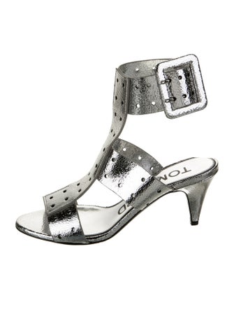 Tom Ford Patent Leather Cutout Accent Gladiator Sandals