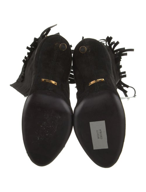 Tom Ford Suede Fringe Trim Accent Boots