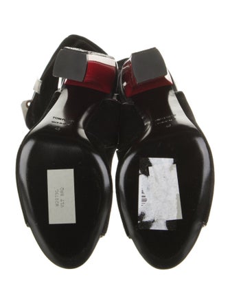 Tom Ford Velvet Cutout Accent Gladiator Sandals