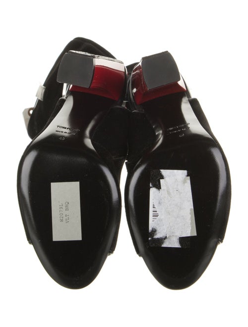 Tom Ford Velvet Cutout Accent Gladiator Sandals