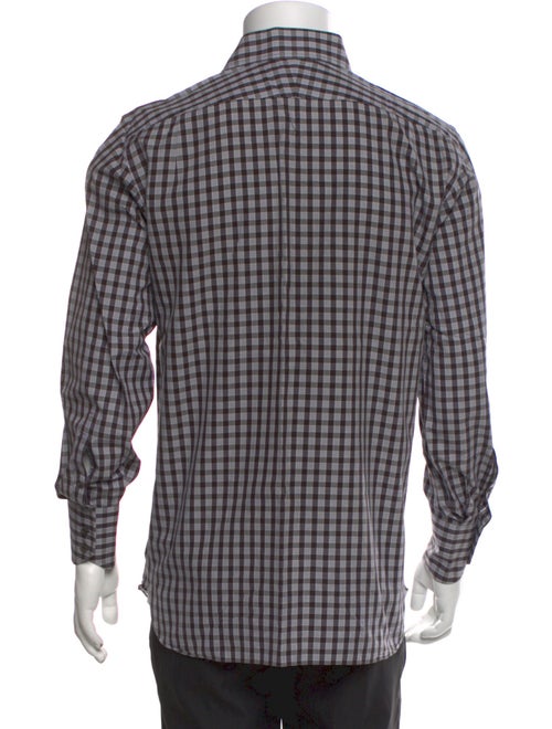 Tom Ford Plaid Print Long Sleeve Shirt