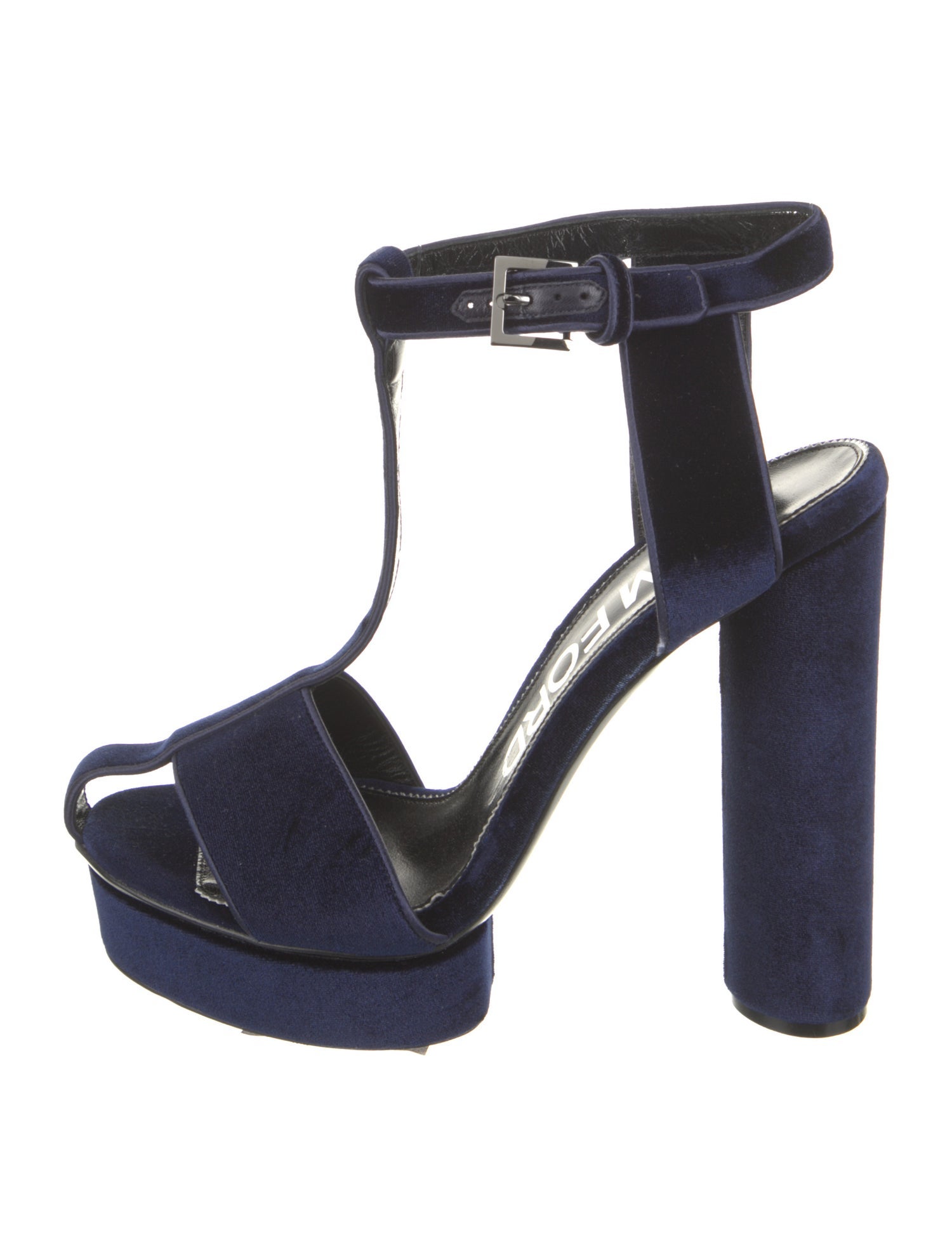Tom Ford Velvet T-Strap Sandals