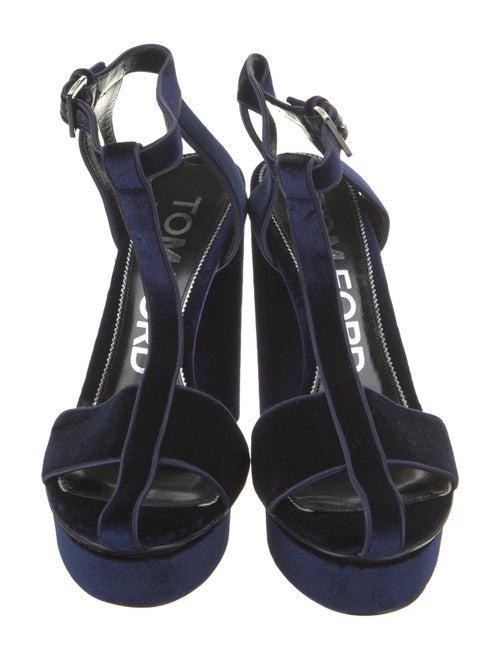 Tom Ford Velvet T-Strap Sandals