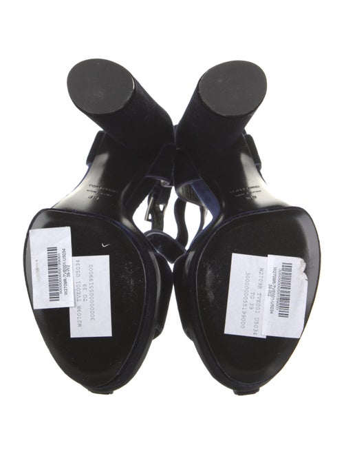 Tom Ford Velvet T-Strap Sandals
