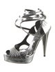 Tom Ford Leather Cutout Accent T-Strap Sandals