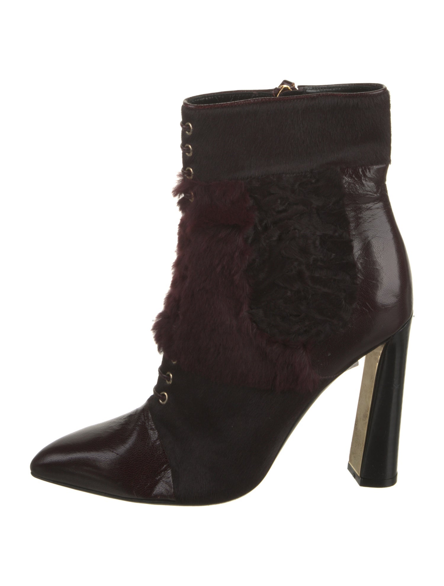 Tom Ford Ponyhair Lace-Up Boots