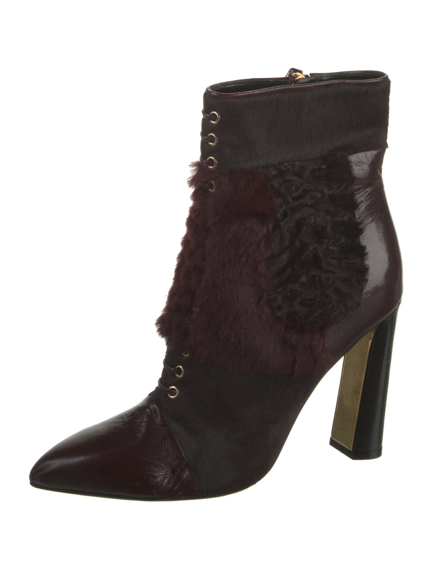 Tom Ford Ponyhair Lace-Up Boots