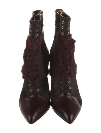Tom Ford Ponyhair Lace-Up Boots