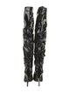 Tom Ford Patent Leather Animal Print Lace-Up Boots
