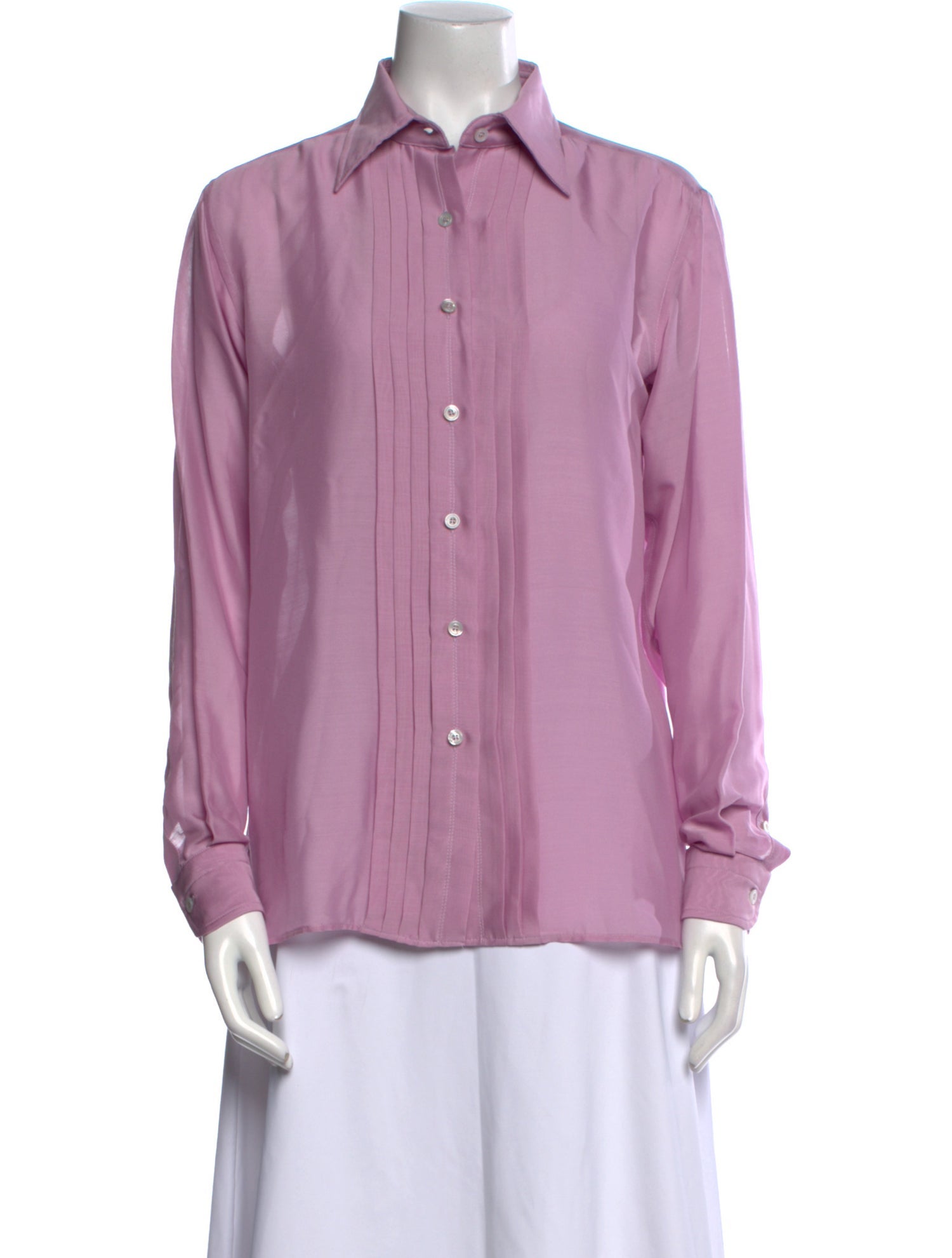 Tom Ford Long Sleeve Button-Up Top