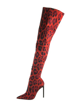 Tom Ford Canvas Printed Sock Boots