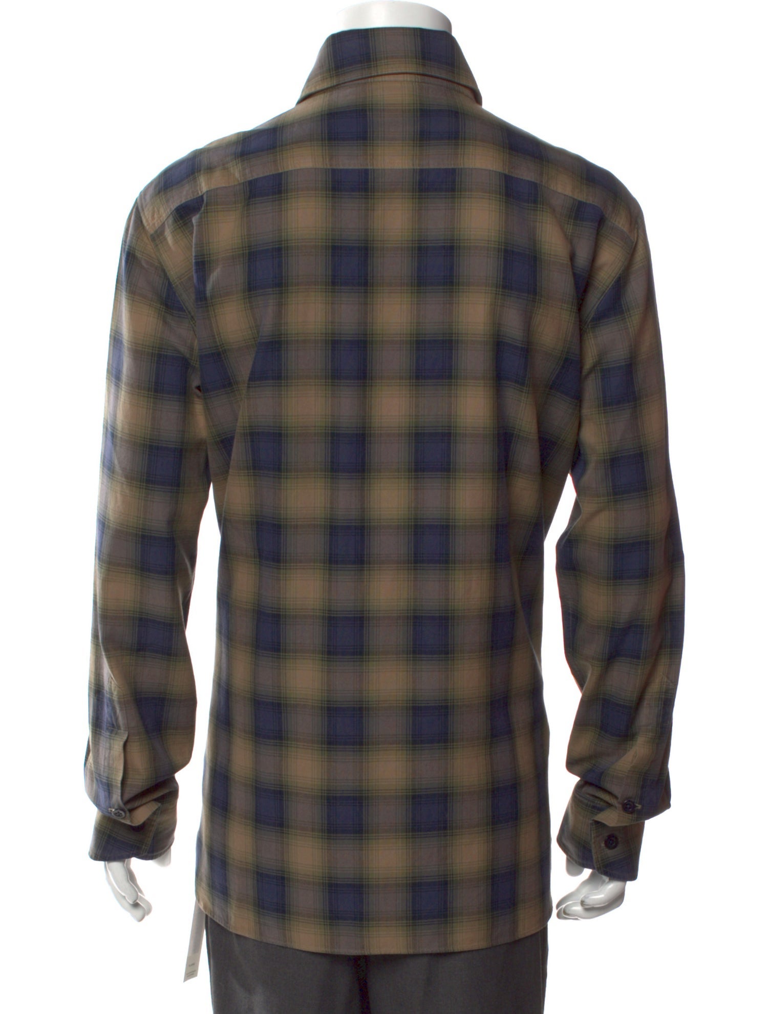 Tom Ford Plaid Print Long Sleeve Shirt
