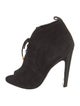 Tom Ford Suede Leather Trim Embellishment Lace-Up Boots