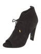 Tom Ford Suede Leather Trim Embellishment Lace-Up Boots