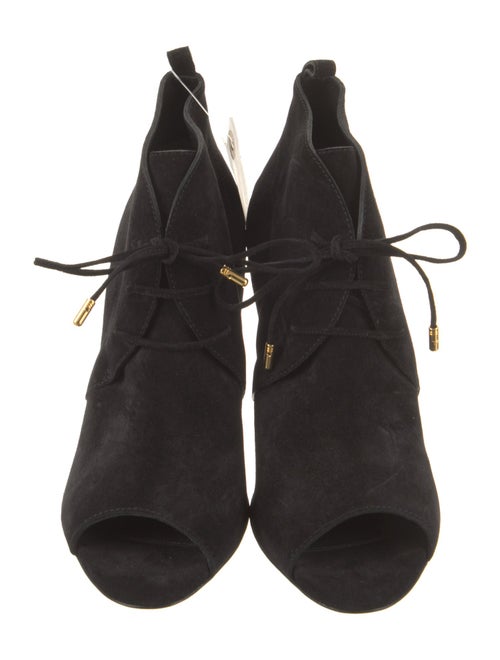 Tom Ford Suede Leather Trim Embellishment Lace-Up Boots