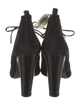 Tom Ford Suede Leather Trim Embellishment Lace-Up Boots