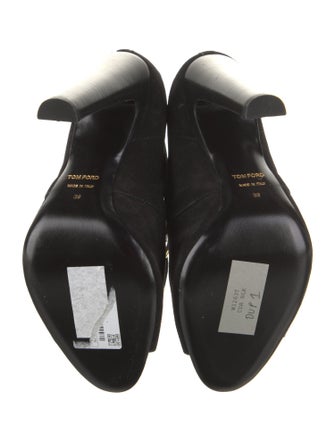 Tom Ford Suede Leather Trim Embellishment Lace-Up Boots