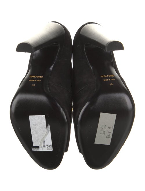 Tom Ford Suede Leather Trim Embellishment Lace-Up Boots