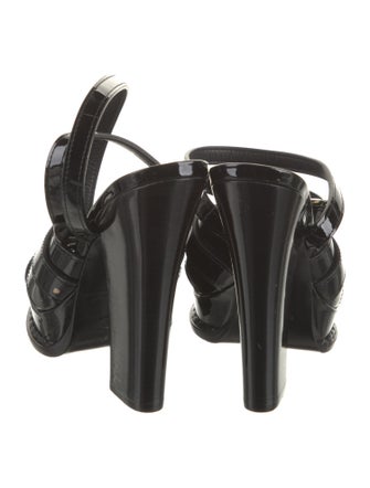 Tom Ford Patent Leather Cutout Accent Sandals