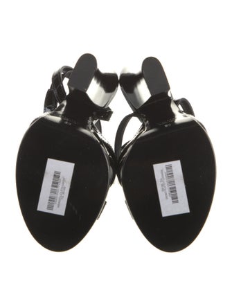 Tom Ford Patent Leather Cutout Accent Sandals