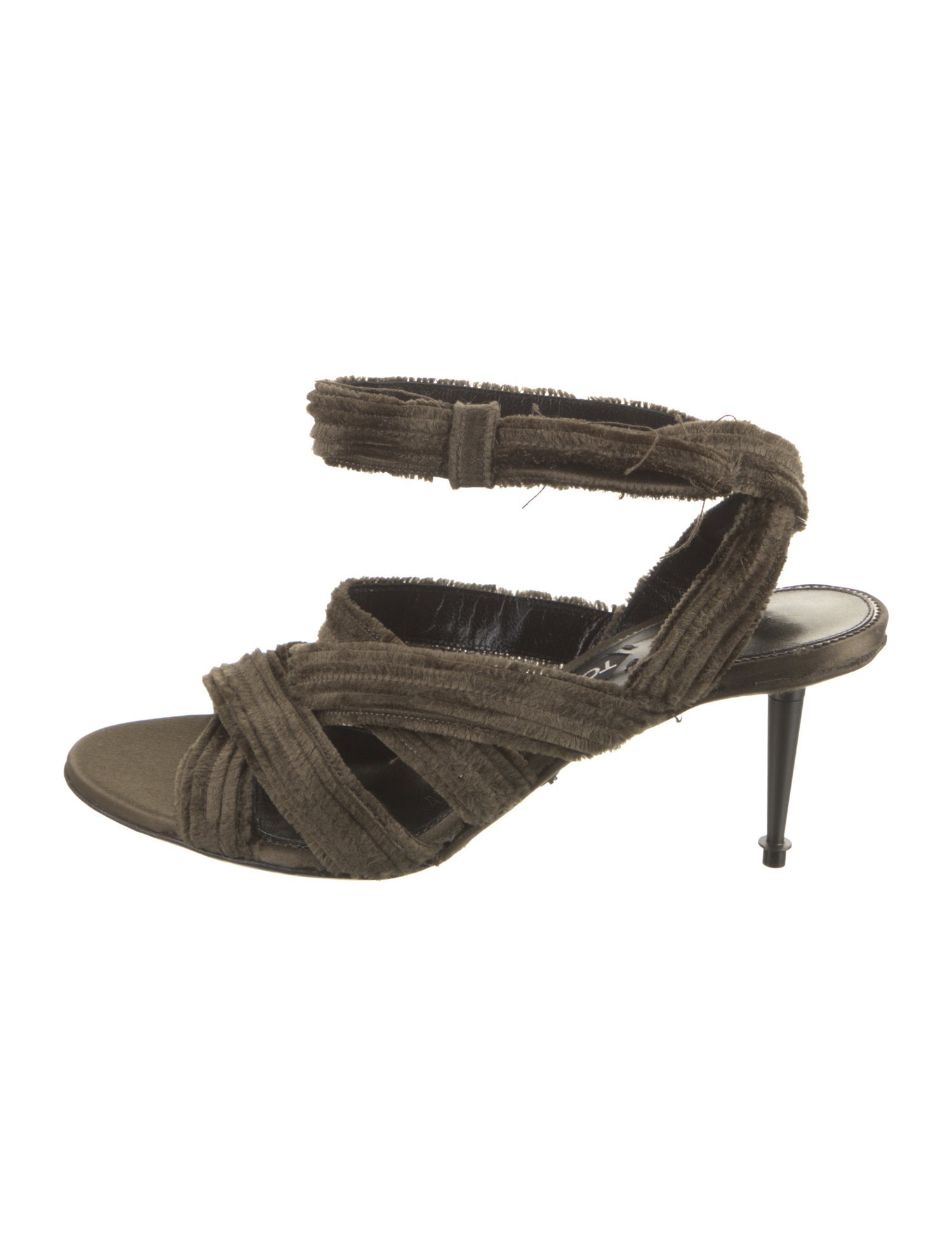 Tom Ford Velvet Animal Print Sandals