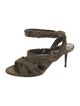 Tom Ford Velvet Animal Print Sandals
