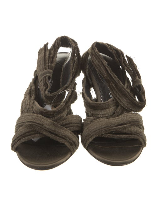 Tom Ford Velvet Animal Print Sandals