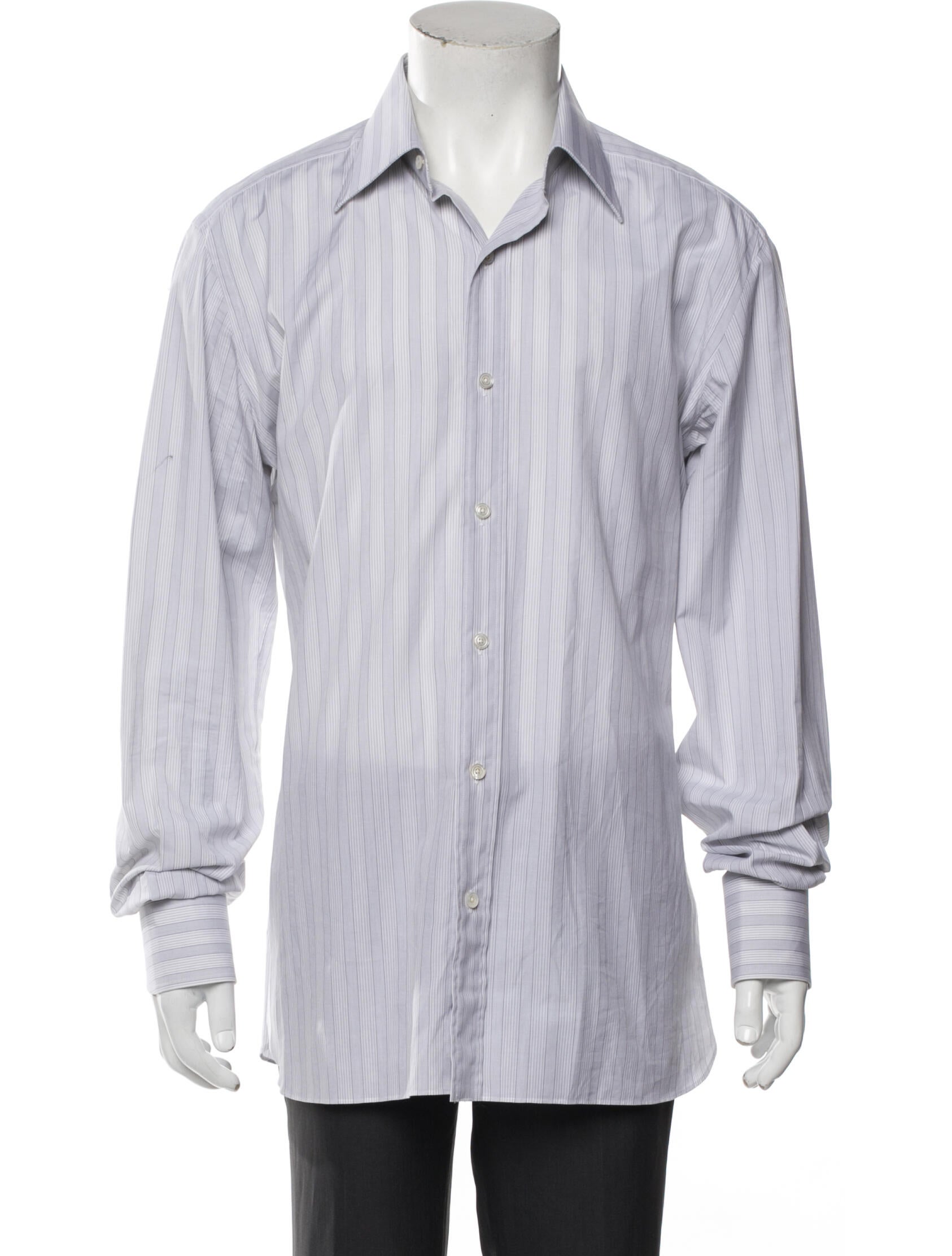 Tom Ford Striped Long Sleeve Dress Shirt