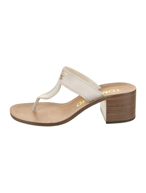 Tom Ford Leather T-Strap Sandals
