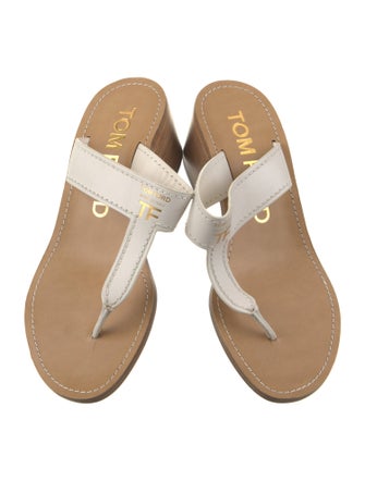 Tom Ford Leather T-Strap Sandals