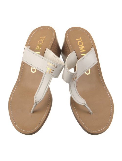 Tom Ford Leather T-Strap Sandals