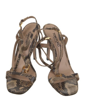 Tom Ford Snakeskin Animal Print Sandals